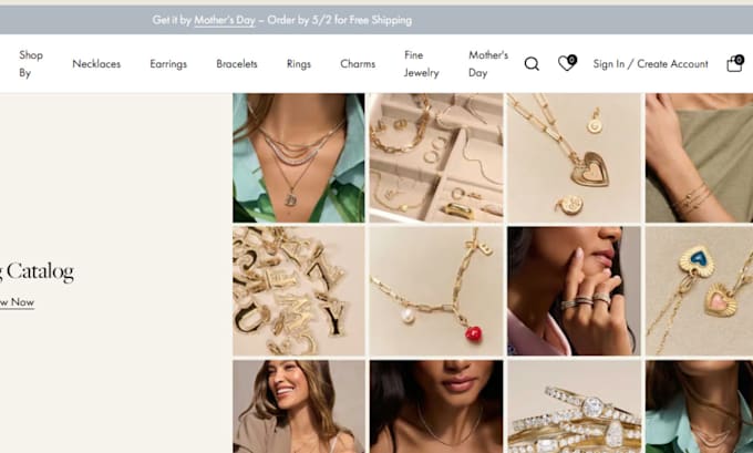 build jewelry website ring necklace website watch store bracelet shopify website