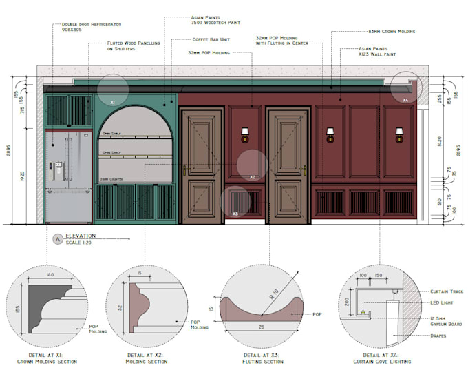 do sketchup layout drawings for interior spaces