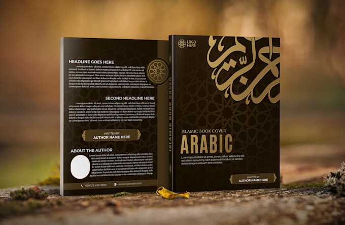 design islamic arabic style book cover