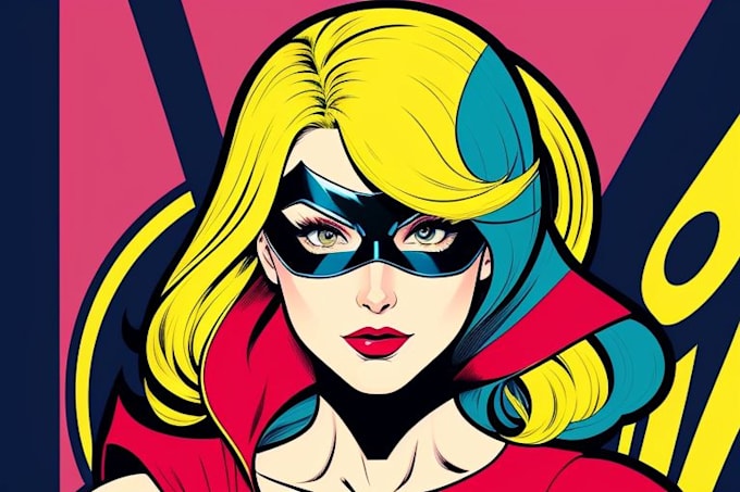 design your awesome comic superhero pop art