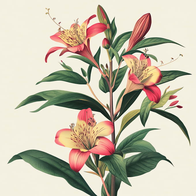 do a watercolor botanical illustrations of flower