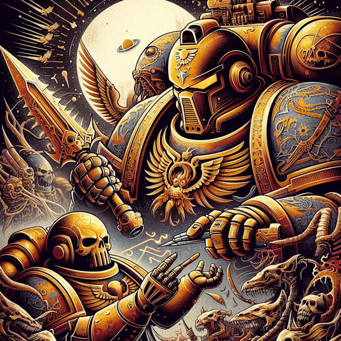 make an you as favorite space marine 40k warhammer art