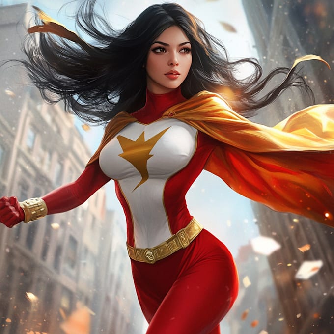 create an amazing superhero caricature character