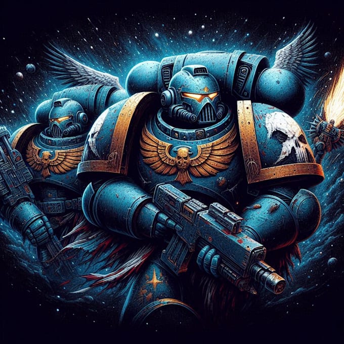 create your warhammer 40k  illustration