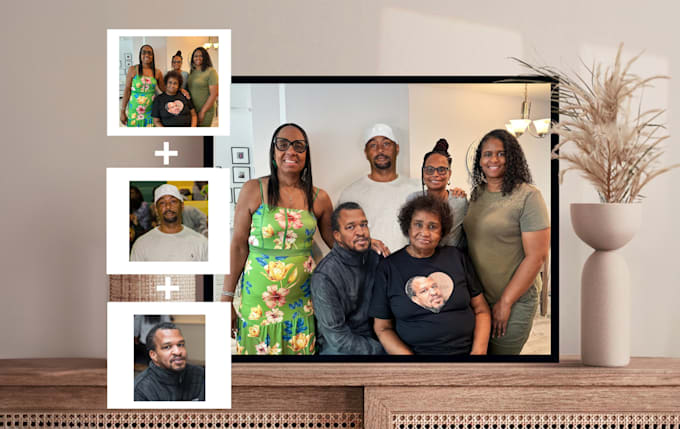 merge photos, remove or add person, object naturally in photoshop