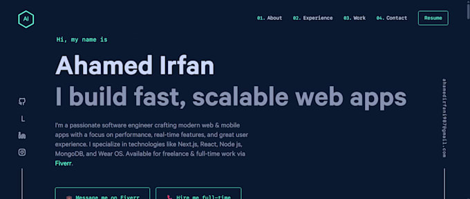 be your next js developer for modern website or saas landing page