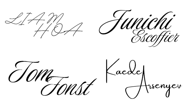 design handwritten, signature,scripted, autograph, cursive logo, calligraphy