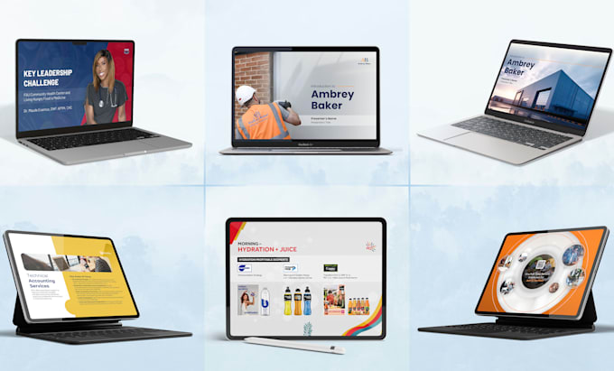 design presentation slides with animation