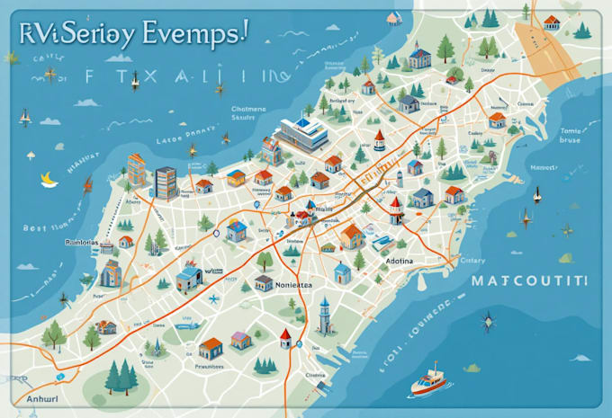 do modern vector maps, rv maps, events, or city maps in illustrator