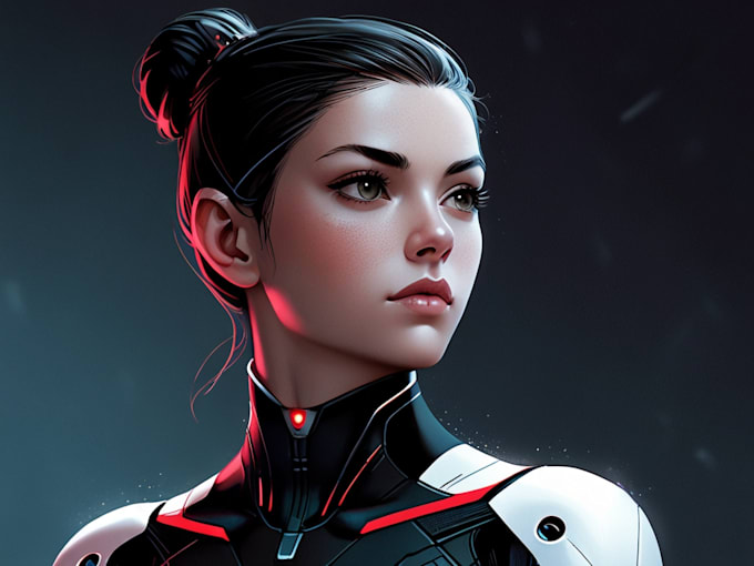 design stunning sci fi portrait art