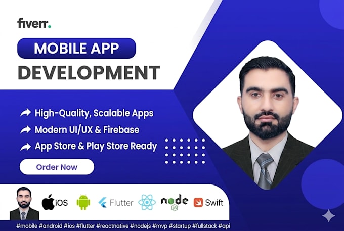 create a mobile app using flutter  react native and node js