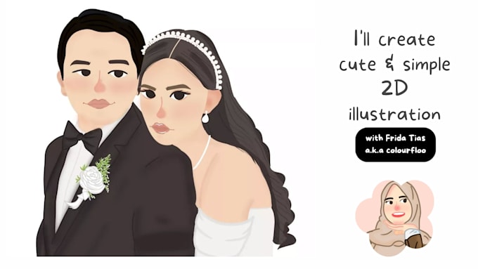 create 2d flat illustration