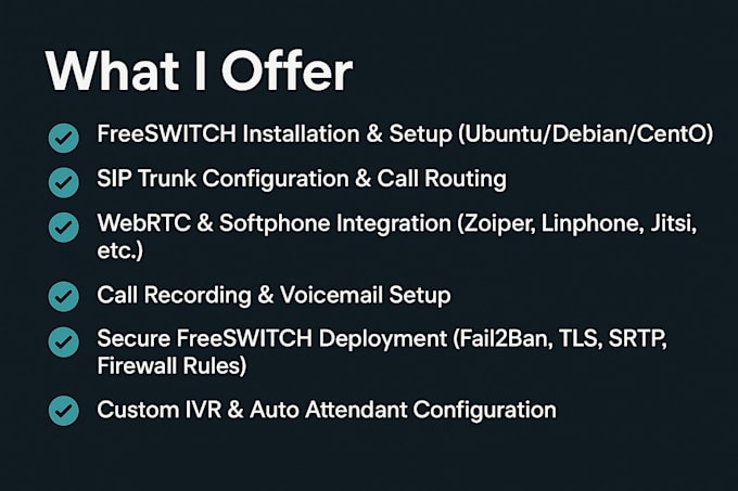 set up and configure freeswitch on your server