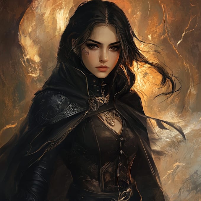 create fantasy character illustration, portrait, scene
