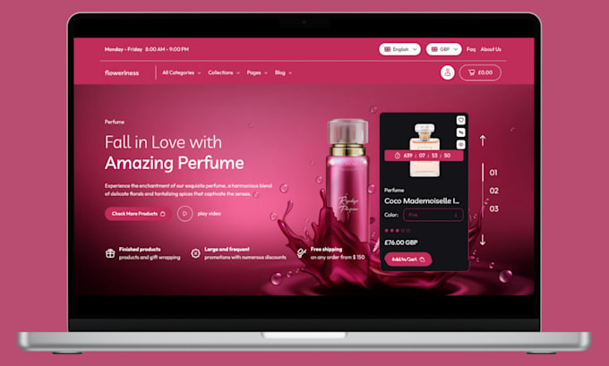 design perfume shopify store perfume website perfume store fragrance website