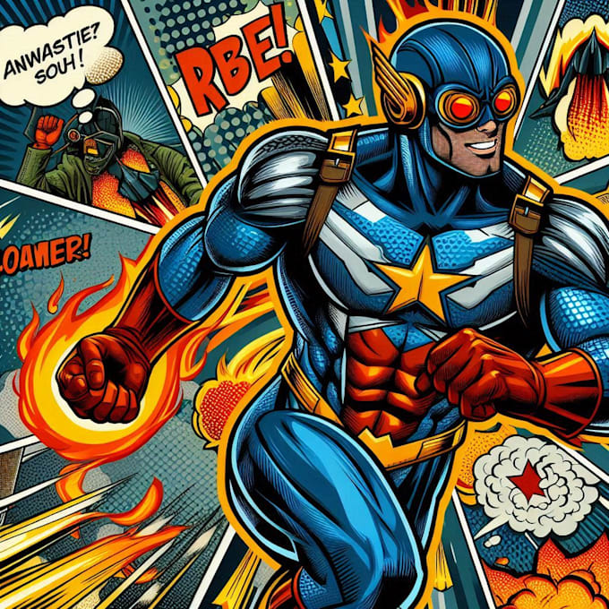 draw comic superhero pop art portraits