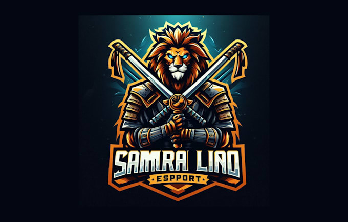 do amazing samurai lion mascot logo with unlimited revisions