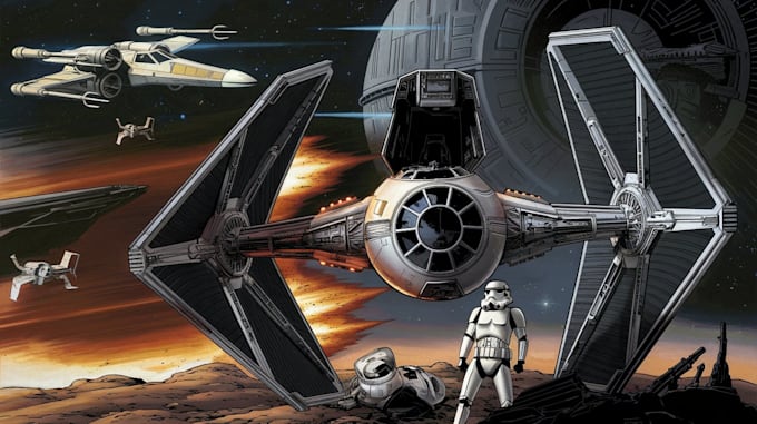 create star wars and sci fi illustration