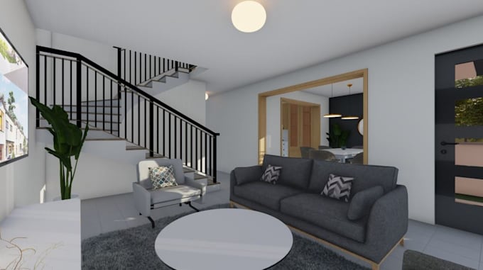 fix washing basing, archiviz villa, house interior, floorplan deco, solar panel