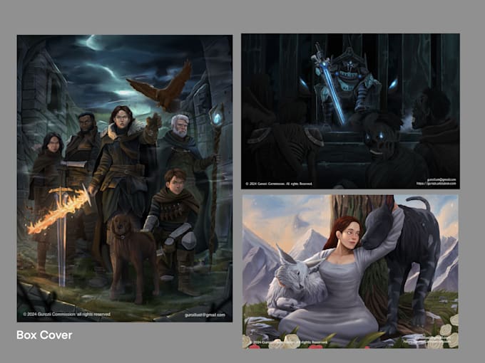 create professional realistic illustration for card game