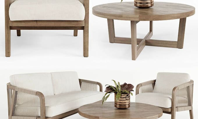 do 3d furniture model and photorealistic rendering