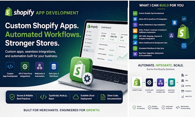 build custom shopify app and automate your store workflows