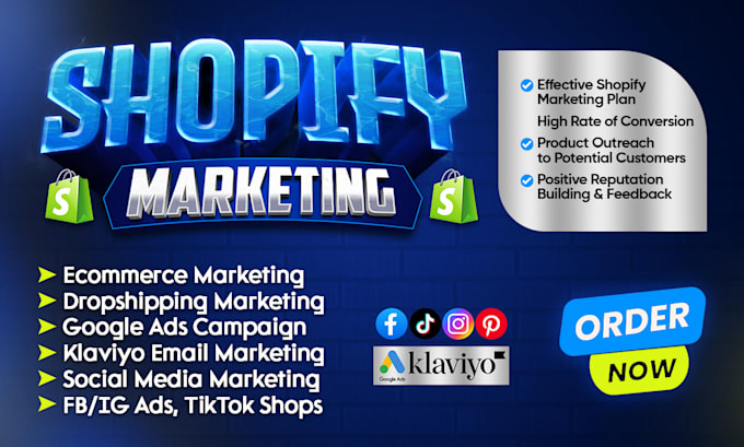 promote shopify dropshipping store, ecommerce marketing to boost shopify sales