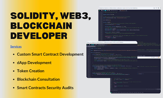 develop secure solidity smart contracts and blockchain dapps