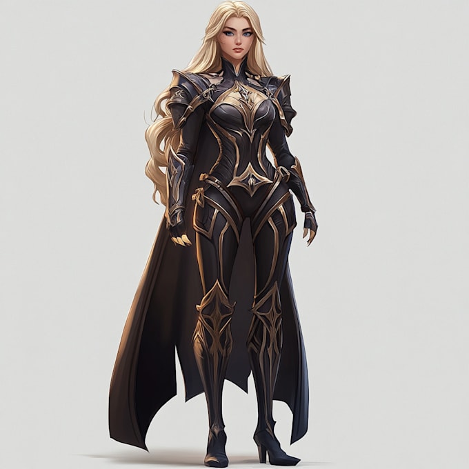 draw dnd character art illustration or game character art