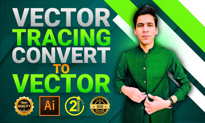 fix and vectorize ai generated logo or image for printing in 1 hour