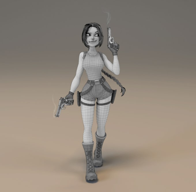 create a 3d character model for unreal engine
