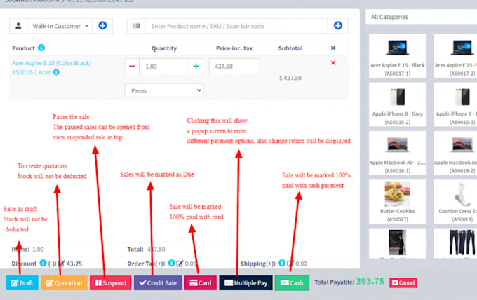 provide pos or inventory management system, hrm, CRM, ai assistance
