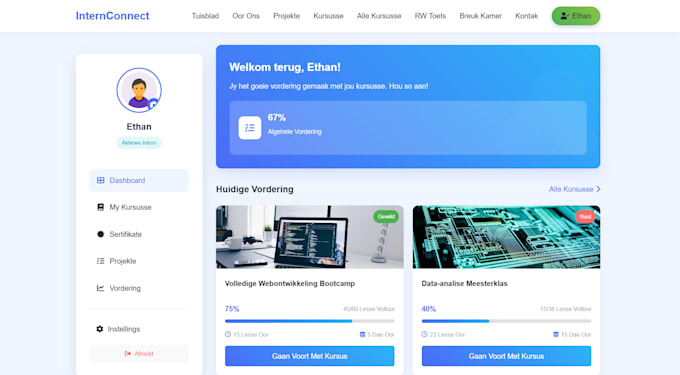 Erstellen sie eine moderne website