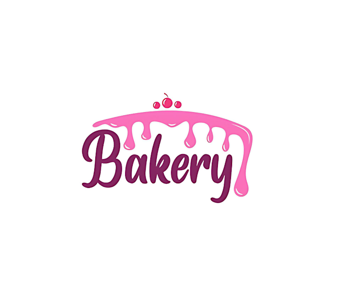 design feminine watercolor cake and bakery logo