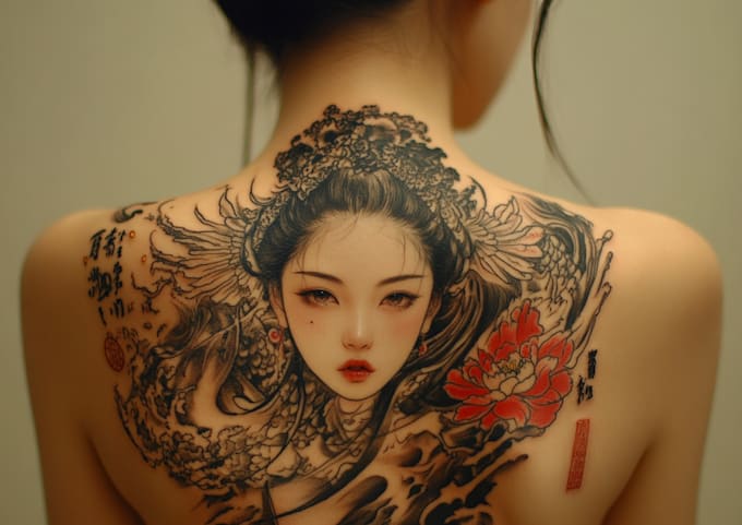 do a personalized japanese style tattoo desing
