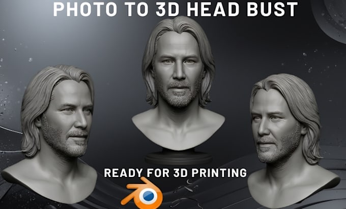 sculpt realistic 3d head, bust, statues, bust model , 3d face model for 3d print