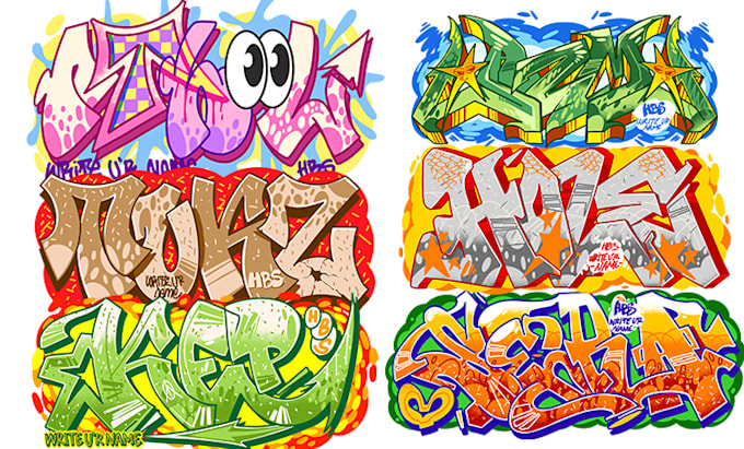 make graffiti logo or graffiti illustration