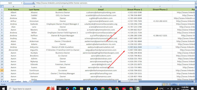 collect business owner, founder, ceo contact email list and direct phone number