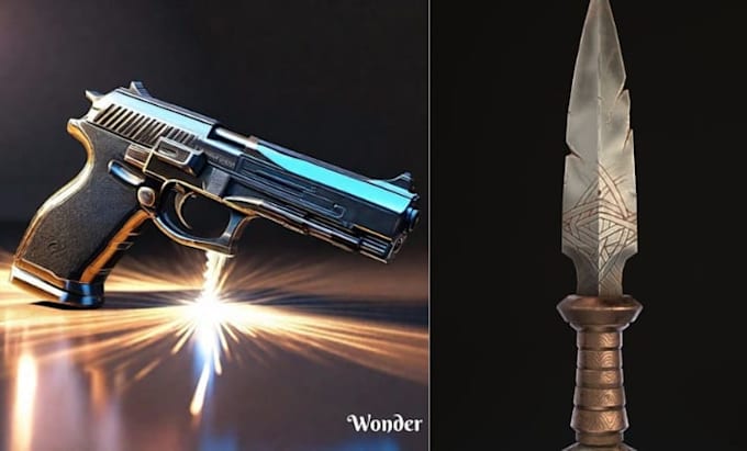 Create ultra realistic 3d weapon models for games, animation, and 3d ...
