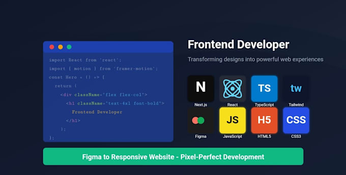 create a responsive portfolio using react and typescript