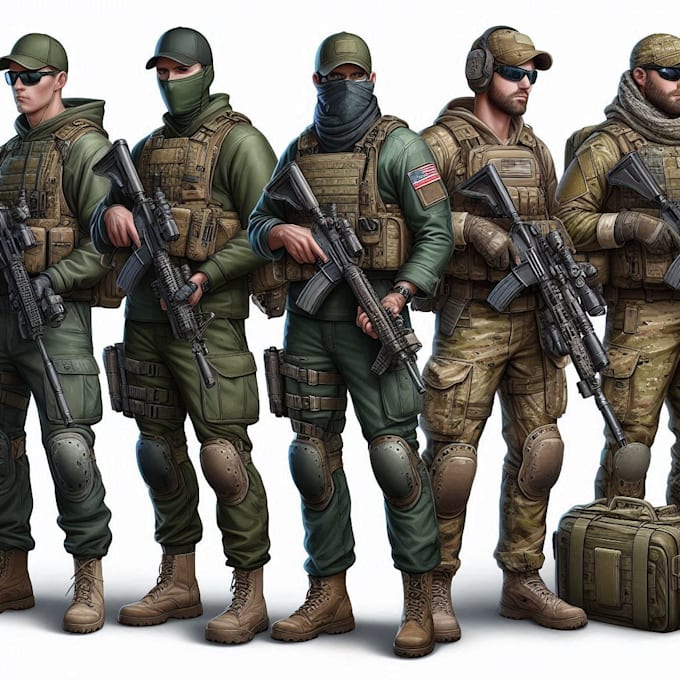 draw military themed illustrations