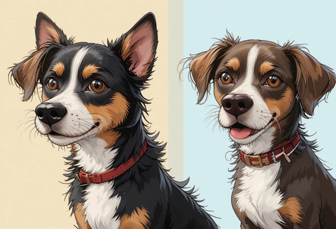 create realistic cartoon pet portraits