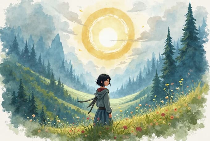 draw watercolor children book illustrations