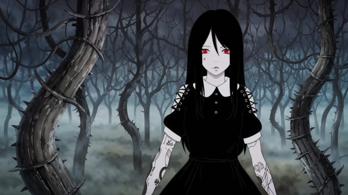 illustrate anything in dark manga anime art style