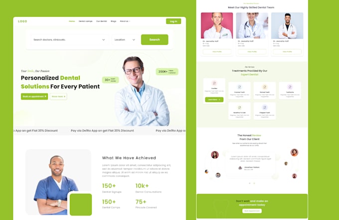 design figma website UI and landing page design