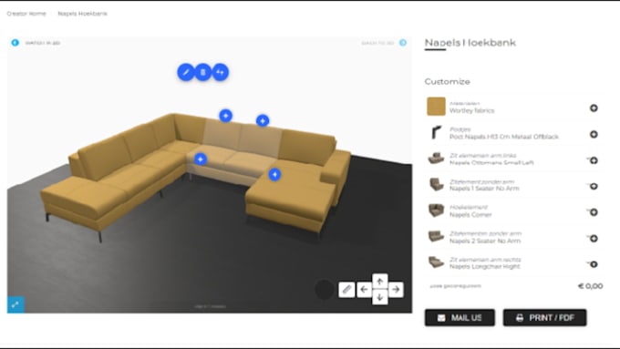 Develop 3d product configurator build zakeke 3d website on threejs ...