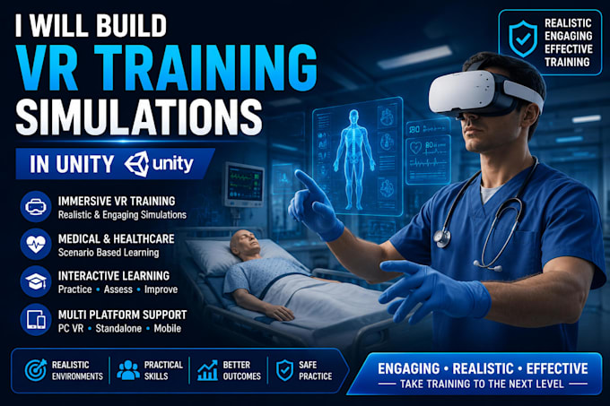 develop unity VR training simulations for healthcare