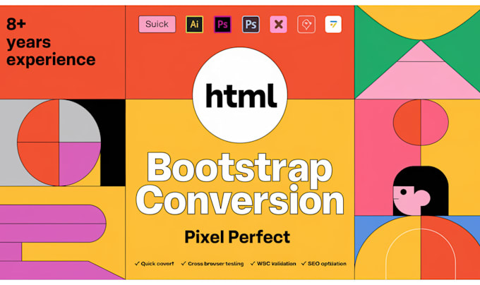 convert psd to html, xd to html,figma to html responsive bootstrap tailwind CSS