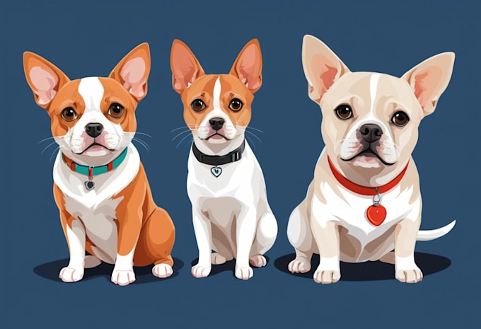 make a beautiful vector pet portrait for you