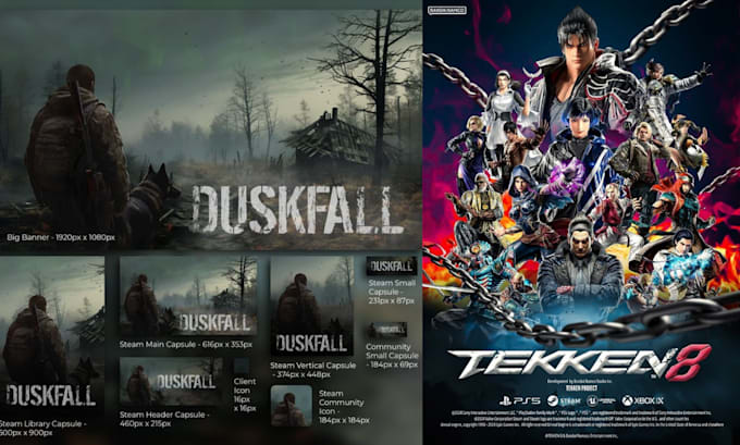 be steam capsule artist game steam capsule poster artwork marketing banner logo